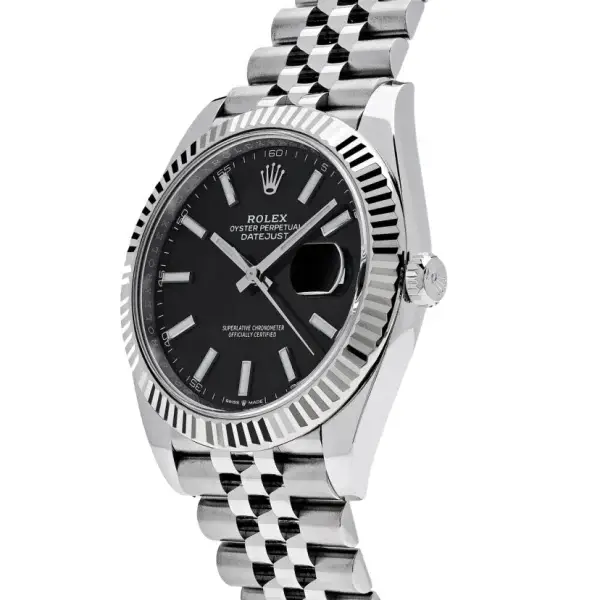 ⁦Rolex Datejust 41 Steel and White Gold - Fluted Bezel - Jubilee⁩ - الصورة ⁦2⁩