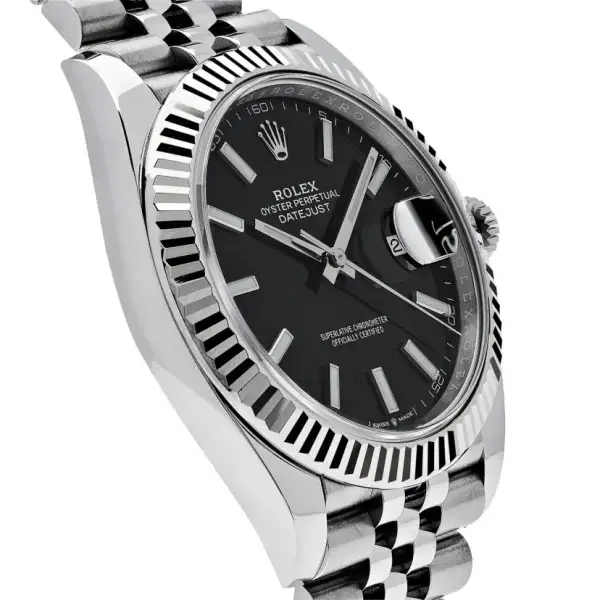 Rolex Datejust 41 Steel and White Gold - Fluted Bezel - Jubilee - Image 3