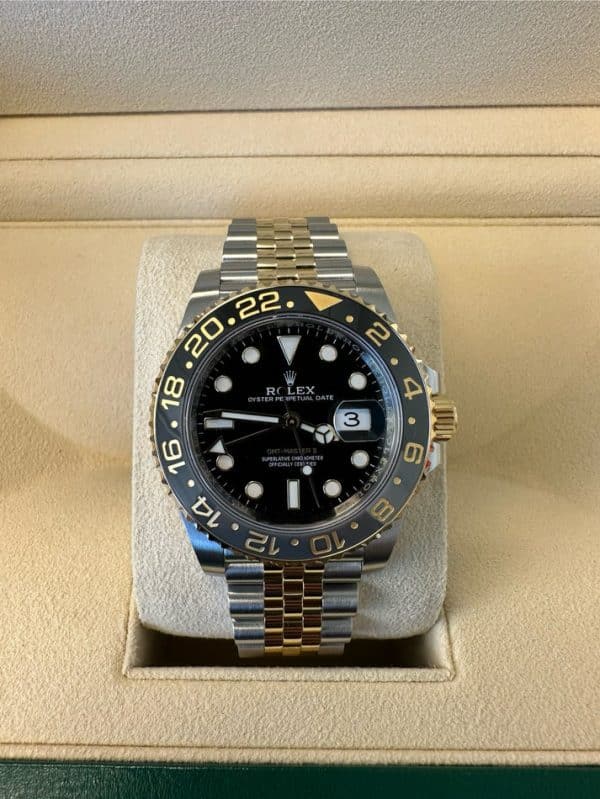 ⁦2024 Rolex GMT-Master II two-tone gold / black dial / five-bead chain 40mm⁩ - الصورة ⁦4⁩