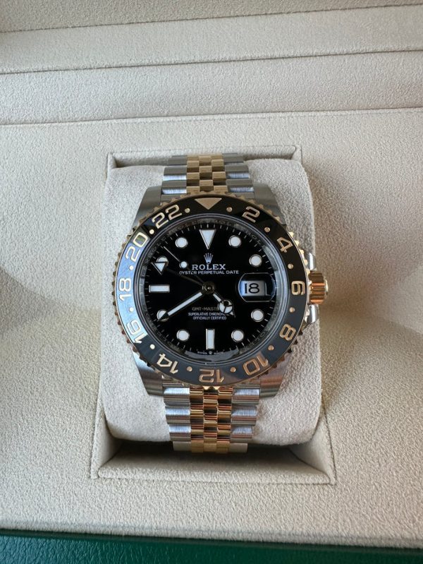 2024 Rolex GMT-Master II two-tone gold / black dial / five-bead chain 40mm - Image 6