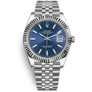 Rolex 126334 Datejust 41 with Blue Stick Dial on Oyster