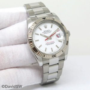 Rolex 116264 Datejust Turn-O-Graph with White Dial on Oyster