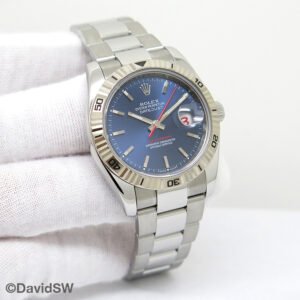 Rolex 116264 Datejust Turn-O-Graph with Blue Dial on Oyster