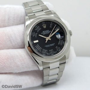 Rolex 116300 Datejust II with Dark Grey Roman Dial on Oyster