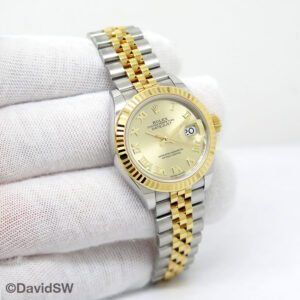 Rolex 279173 Datejust 18K/SS with Champagne Roman Dial on Jubilee