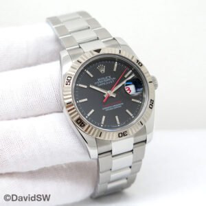 Rolex 116264 Datejust Turn-O-Graph with Black Dial on Oyster