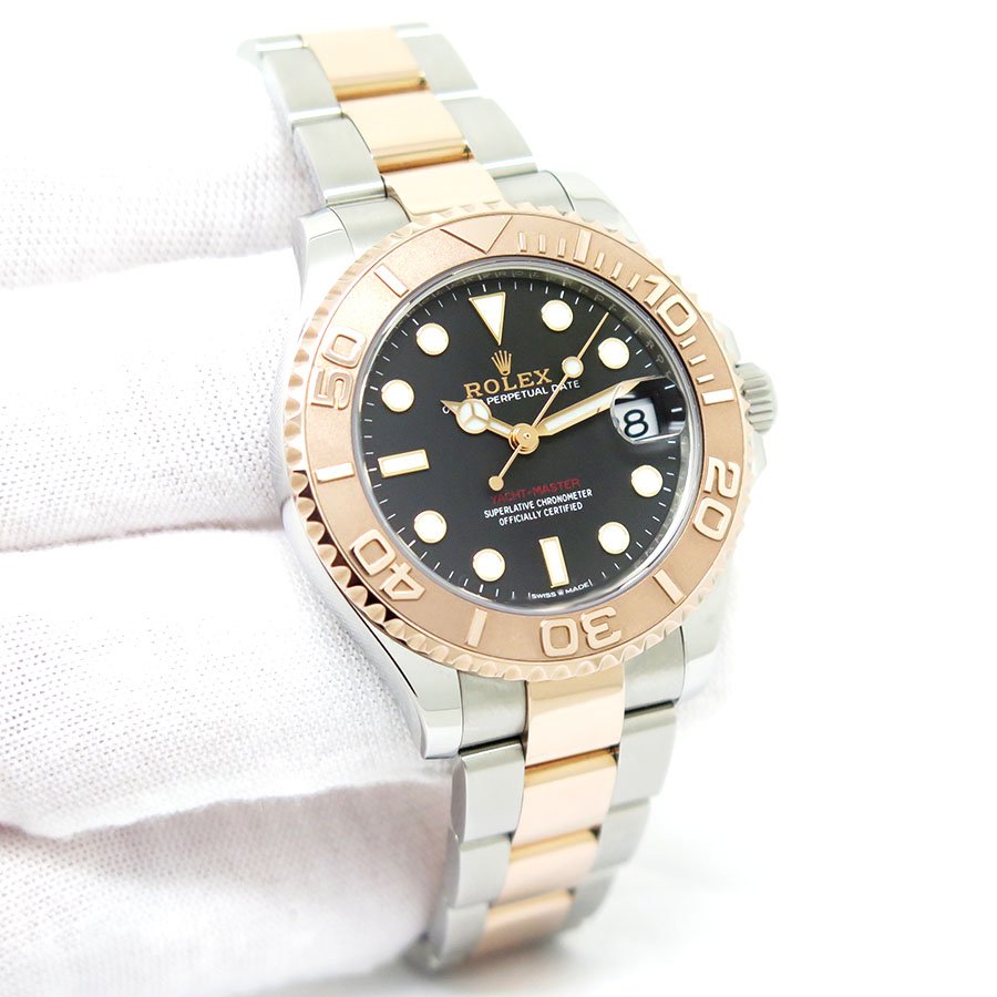 Rolex 268621 Yachtmaster 18K/SS with Black Dial 37mm