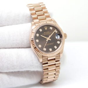Rolex 278275 Datejust 18K Rose Gold with Chocolate Diamond Dial on President