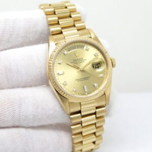 Rolex 18238 Day Date 18K Yellow Gold with Champagne Diamond Dial