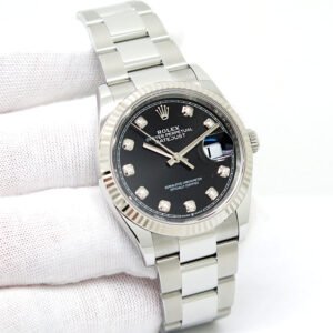 Rolex 126234 Datejust with Black Diamond Dial on Oyster