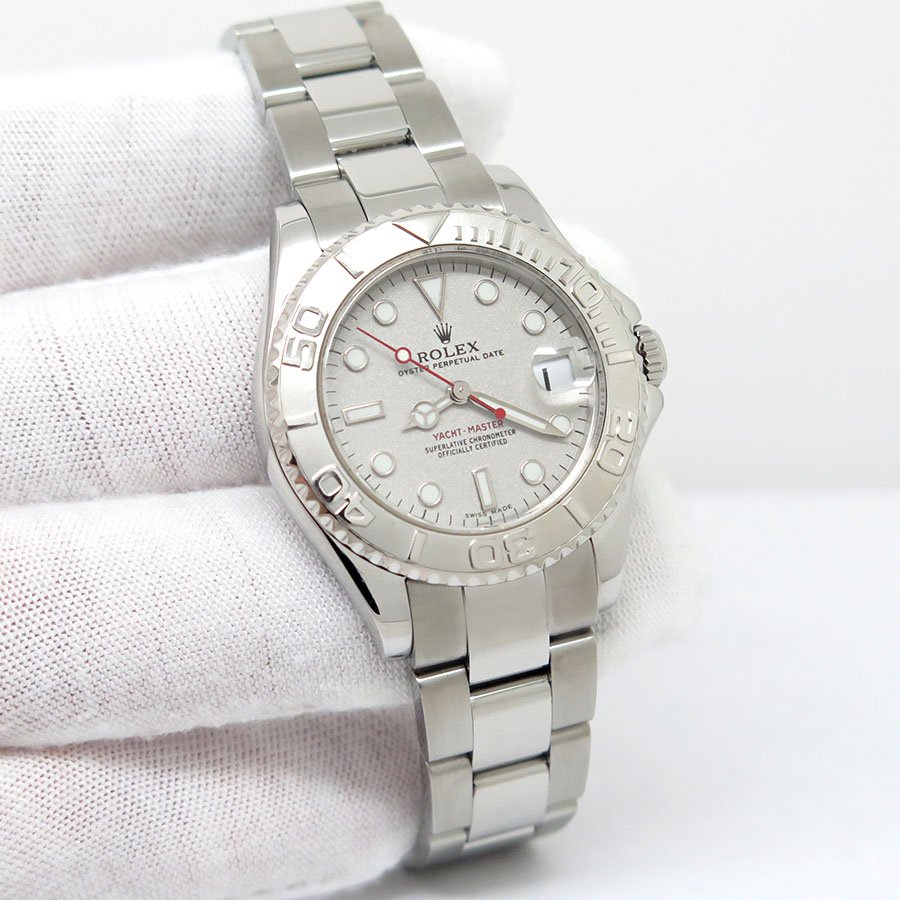 Rolex 168622 Yachtmaster 35mm with Platinum Dial