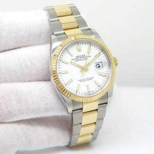 Rolex 126233 Datejust 18K/SS with White Stick Dial on Oyster
