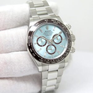 Rolex 126506 Cosmograph Daytona Platinum with Ice Blue Diamond Baguette Dial