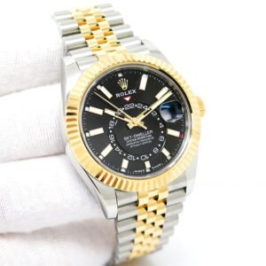 Rolex 336933 Skydweller 18K/SS with Black Dial on Jubilee