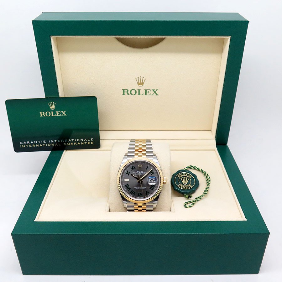 Rolex 126233 Datejust 18K/SS with Slate Roman Dial on Jubilee (New Old Stock) - Image 2