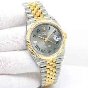 Rolex 126233 Datejust 18K/SS with Slate Roman Dial on Jubilee (New Old Stock)
