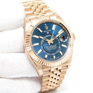 Rolex 336935 Skydweller 18K Rose Gold with Blue-Green Dial on Jubilee