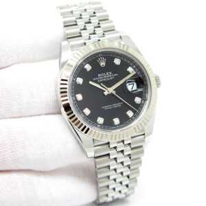 Rolex 126334 Datejust 41 with Black Diamond Dial on Jubilee