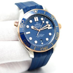 Omega Seamaster Diver 300m 18K/SS with Blue Dial on Strap