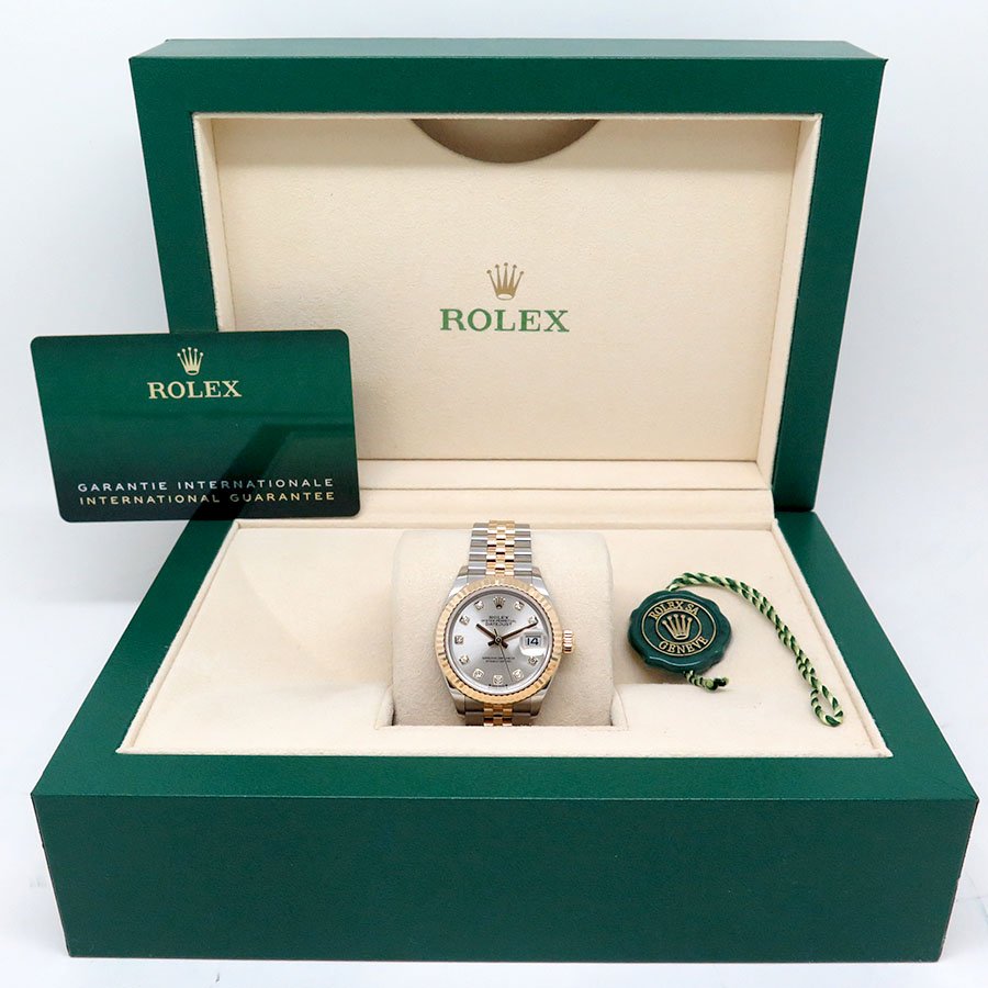 Rolex 279173 Datejust 18K/SS with Silver Diamond Dial on Jubilee - Image 2