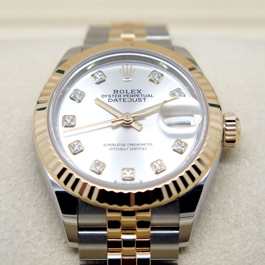 Rolex 279173 Datejust 18K/SS with Silver Diamond Dial on Jubilee - Image 3