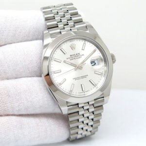 Rolex 126300 Datejust 41 with Silver Stick Dial on Jubilee