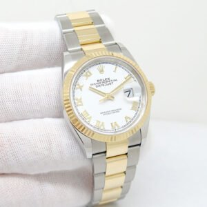 Rolex 126233 Datejust 18K/SS with White Roman Dial on Oyster