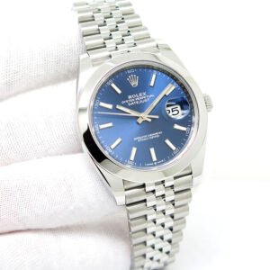 Rolex 126300 Datejust 41 with Blue Stick Dial on Jubilee